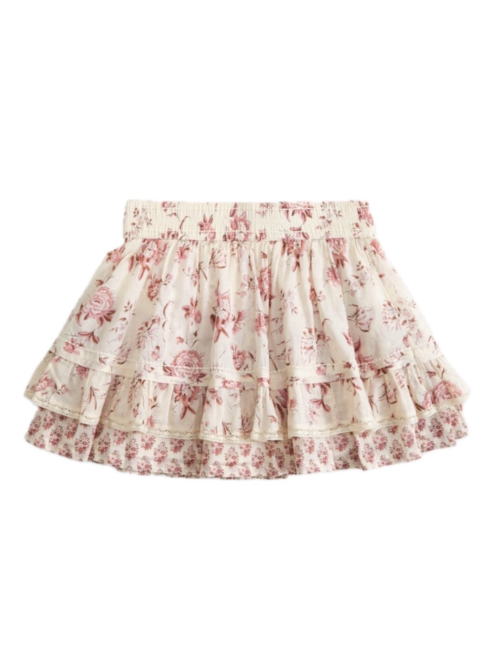 Abercrombie Archive Collection Floral Ruffled Cowboy Mini Skirt NWT Medium